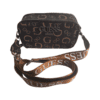 Crossbody Guess pequeña con cierre (Marrón)