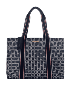 Maxitote Azul Marino con Blanco Monogram